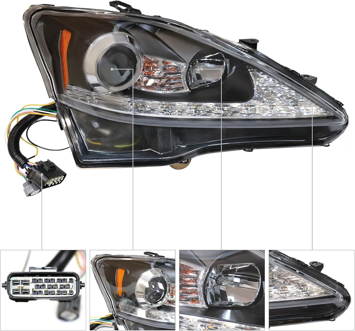 2011-2013 Lexus IS250/IS300/IS350 - Headlight Assembly - Right & Left - LED